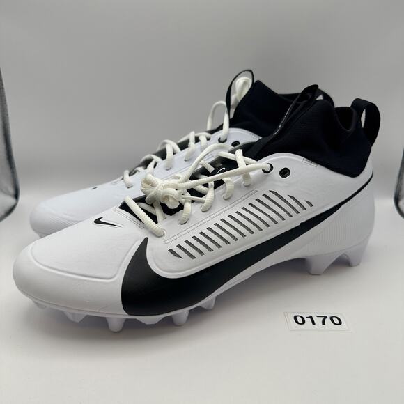 NIKE Men\'s 13 Vapor Edge PRO 360 2 Football Cleats Black/White
